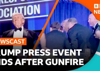 Inside the White House Correspondents’ Dinner where shots were fired | BBC News
