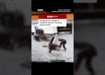 Trump posted security camera footage of what appears to be the start of the shooting. #BBCNews