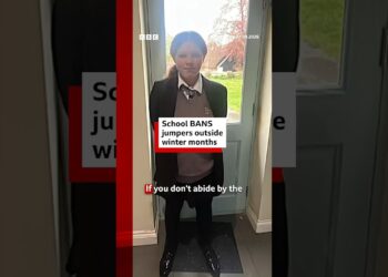 School bans jumpers outside winter months. #School #Uniform #BBCNews