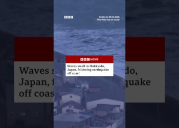 Waves swell after earthquake off coast of Japan. #BBCNews