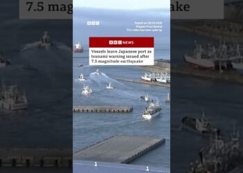 Vessels evacuate port after Japan earthquake. #BBCNews