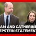 William and Catherine give first statement on Epstein revelations | BBC News
