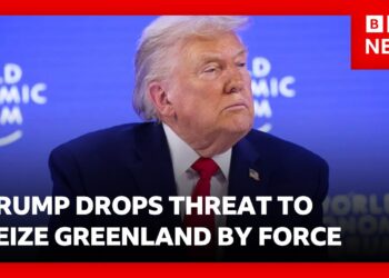 Donald Trump backtracks on using force over Greenland and drops new tariffs on allies | BBC News