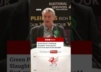 Welsh Green Party leader Anthony Slaughter secured the party’s first seat in the Senedd. #BBCNews