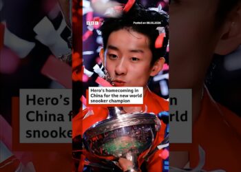 Hero’s welcome in China for world snooker champion Wu Yize. #BBCNews