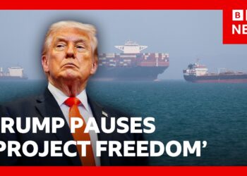 Trump says US to pause operation to guide vessels through Strait of Hormuz | BBC News