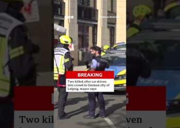 Two killed and many injured after car driven into crowd in German city of Leipzig. #Germany #BBCNews
