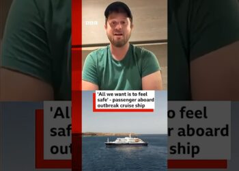 Passenger shares tearful statement on board suspected virus outbreak cruise ship. #Cruise #BBCNews