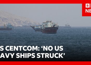 US denies Iranian claim that it hit American warship trying to enter Strait of Hormuz | BBC News