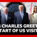 King Charles greeted by President Trump at White House at start of US visit | BBC News