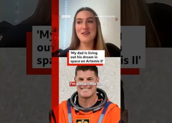 Artemis II astronaut’s daughter describes what it’s like having a parent up in space. #Nasa #BBCNews