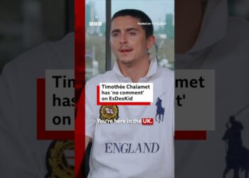 Timothée Chalamet has ‘no comment’ on EsDeeKid. #MartySupreme #UK #BBCNews