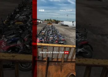 Hundreds of illegal motorbikes crushed in New York City. #NewYorkCity #Motorbikes #BBCNews