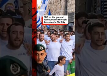BBC on the ground during march through Jerusalem’s Old City. #BBCNews
