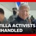 Far-right Israeli minister condemned for taunting handcuffed Gaza flotilla activists | BBC News