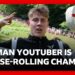 German YouTuber crowned cheese-rolling champion in melting heat | BBC News