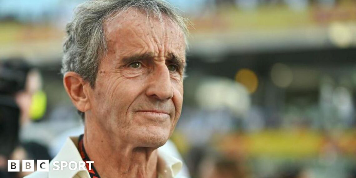Alain Prost pictured at the Abu Dhabi Grand Prix in December 2024