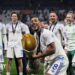 Youri Tielemans of Aston Villa FC lifts the trophy during the award ceremony following the UEFA Europa League final