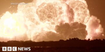 Blue Origin rocket explodes into huge ball of flame on Florida launch pad