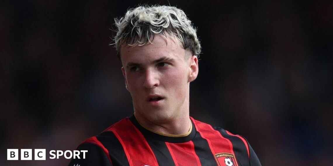 Alex Jimenez looks on during a Bournemouth match