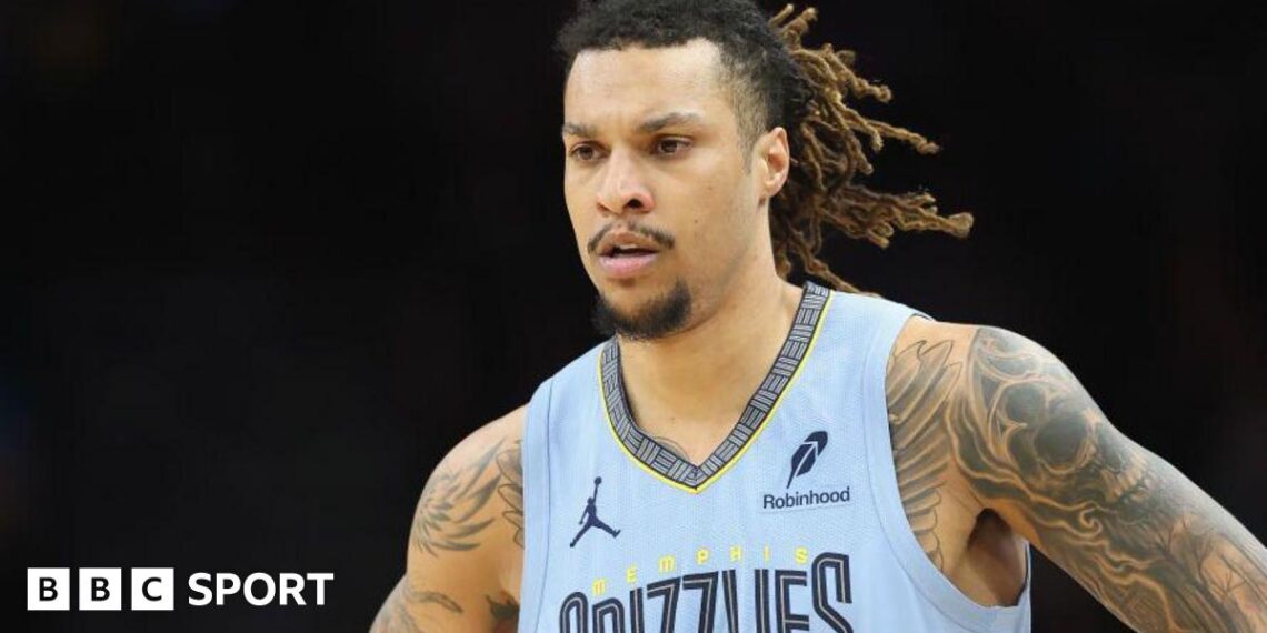 Brandon Clarke of the Memphis Grizzlies looks on during a game at the Phoenix Suns in February 2025