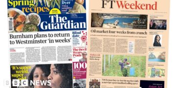 'Burnham plans to return' and 'Four weeks from crunch'