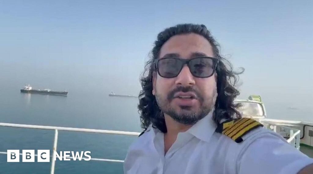 Captain of stranded ship in Strait of Hormuz tells BBC of 'pressure'