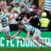 Daizen Maeda scored twice as Celtic beat Rangers to move within a point of Hearts
