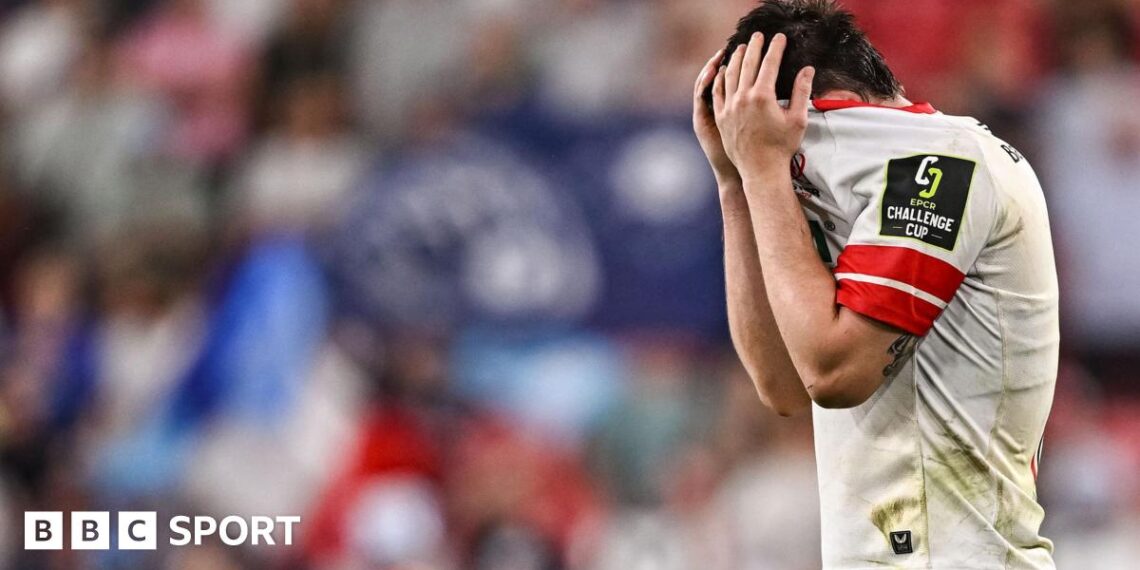James Hume dejected at full-time