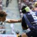 Bath's Alfie Barbeary is tackled by Bordeaux's Adam Coleman