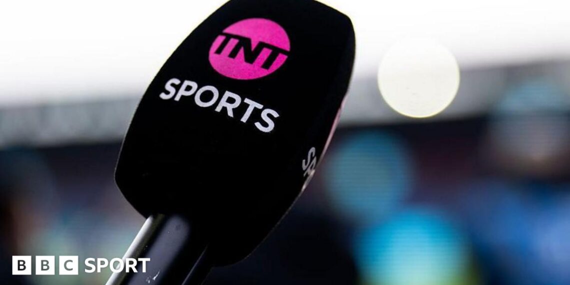 A microphone with the logo of TNT Sports