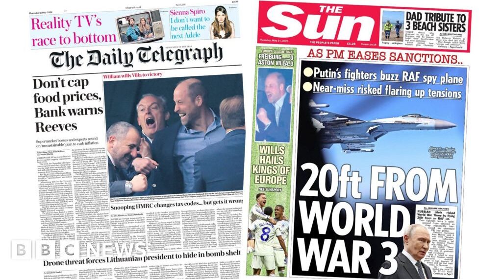 'Don't cap food prices' and '20ft from WW3'