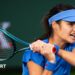 Emma Raducanu plays a double-handed backhand