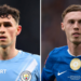 A split picture of Phil Foden and Cole Palmer