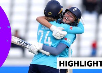 Charlie Dean and Tilly Corteen-Coleman hug each other celebrating