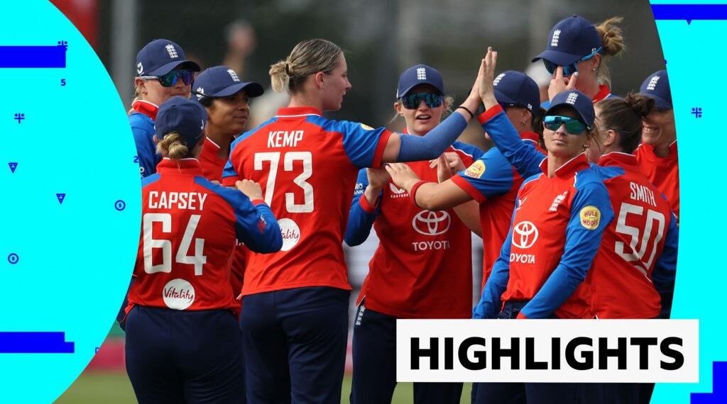 England women's cricket team celebrate