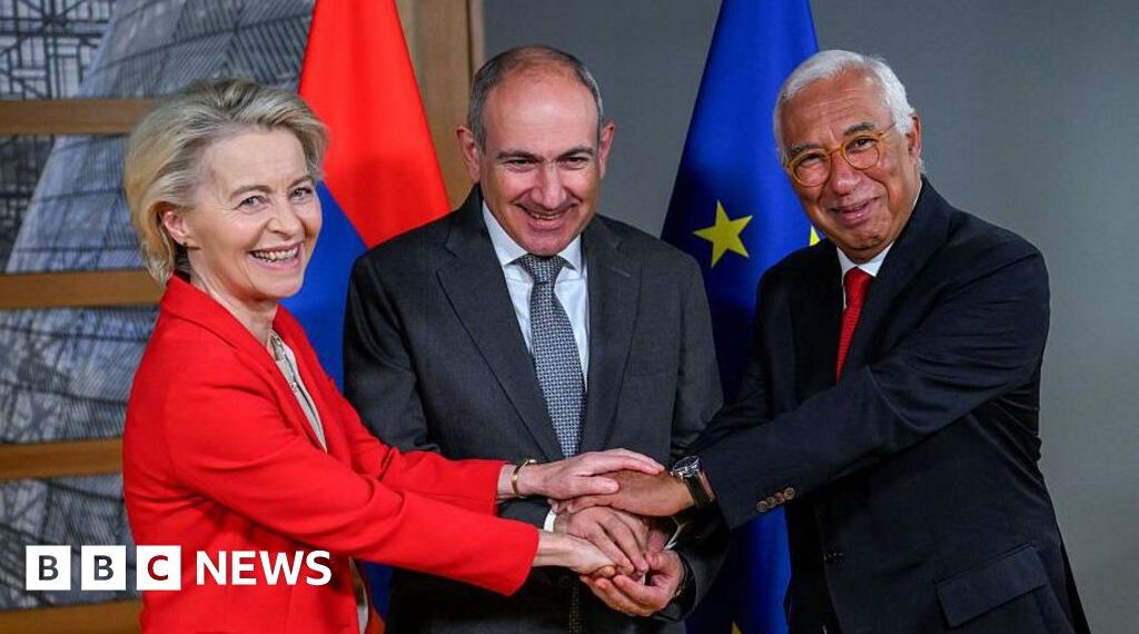 European leaders converge on Armenia as Russia looks on