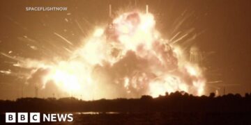 Exploding rocket casts doubts over Nasa's Moon plans