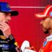 Red Bull's Max Verstappen and Ferrari's Lewis Hamilton in discussions at the Canadian Grand Prix