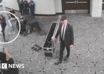 Footage appears to show Washington press dinner suspect shoot at agent