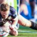 Kyle Steyn scores a try for Glasgow Warriors against Connacht