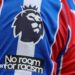 The Premier League badge is visible during the Premier League match between Crystal Palace and Leeds United