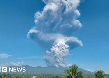 Huge plumes of ash rise as Indonesia's Mount Dukono erupts