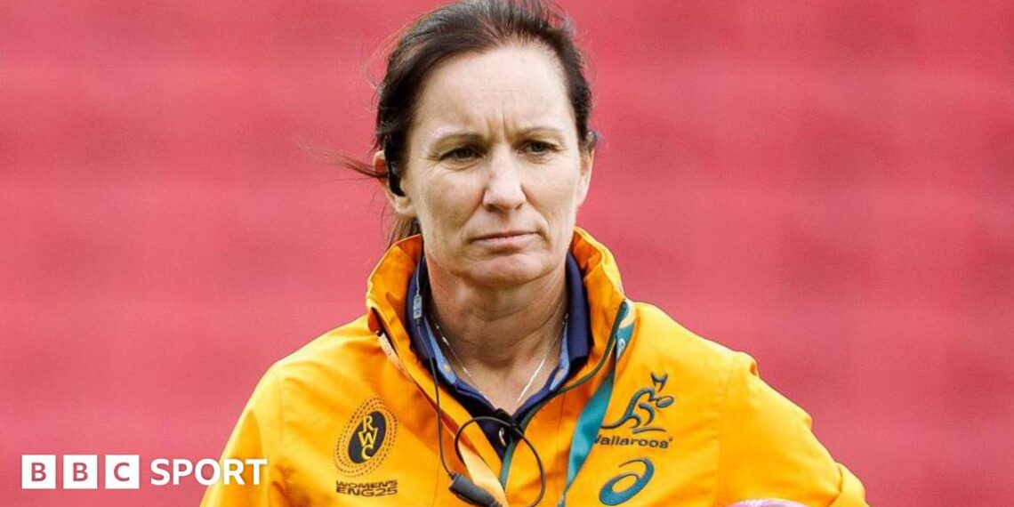 Jo Yapp watches on while coaching Australia in a training session ahead of the 2025 Women's World Cup