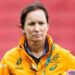 Jo Yapp watches on while coaching Australia in a training session ahead of the 2025 Women's World Cup