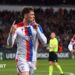 Jorgen Stand Larsen celebrates scoring for Crystal Palace