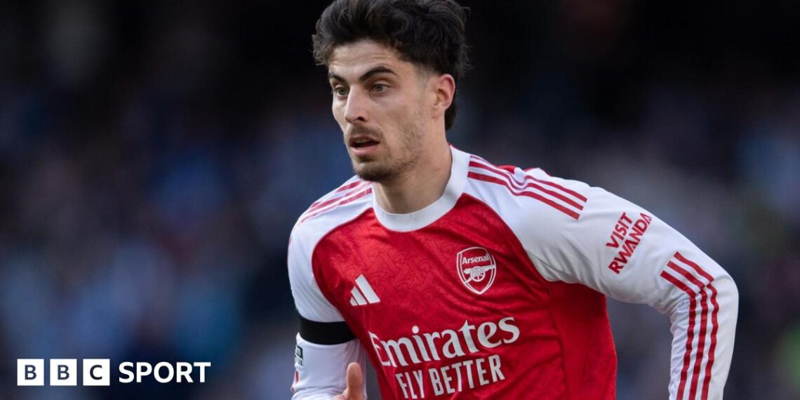 Kai Havertz playing for Arsenal