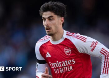 Kai Havertz playing for Arsenal