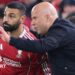 Liverpool forward Mohamed Salah and Reds manager Arne Slot