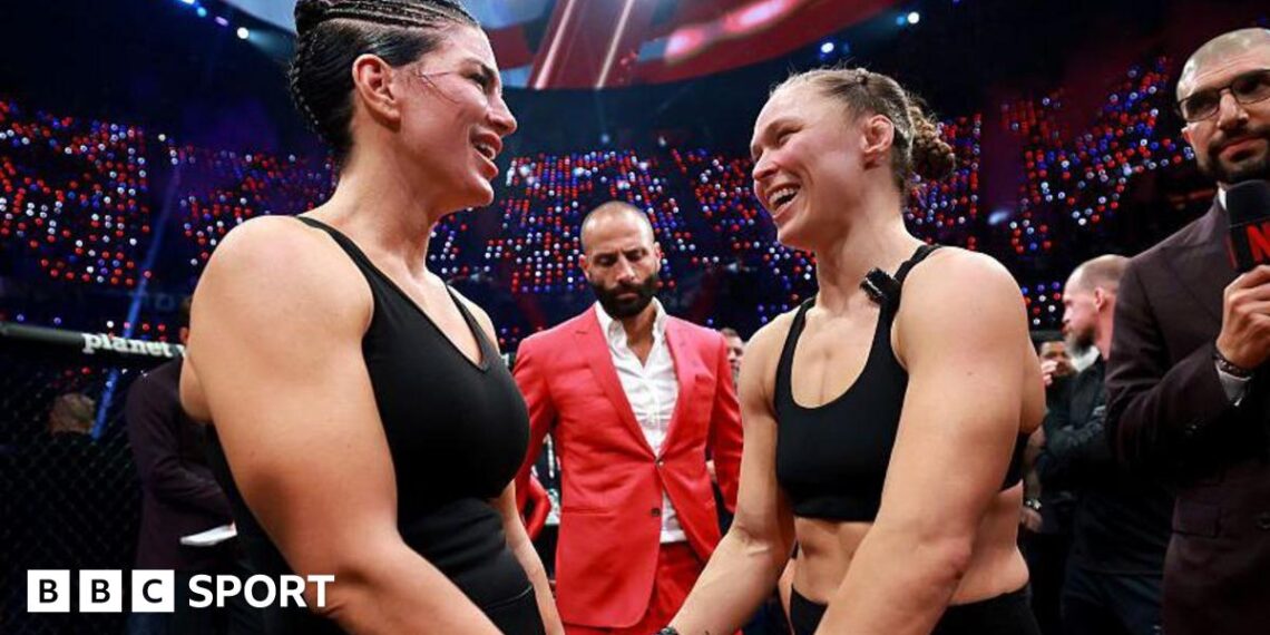 Ronda Rousey celebrates
